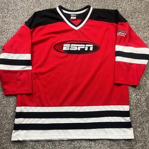 ESPN National Hockey Night Jersey Mens XL Red Walt Disney World Club Vintage